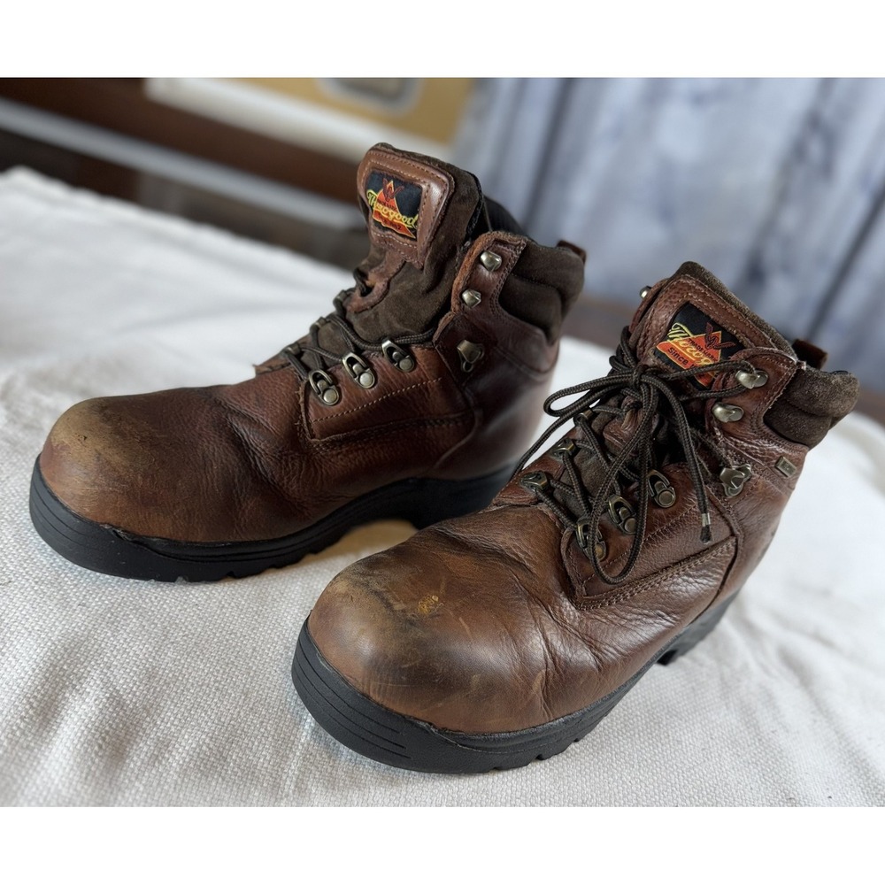 Thorogood Boots Mens Size 11.5 Wide Work Oil Resistant Dr Scholl's ASTM Leather